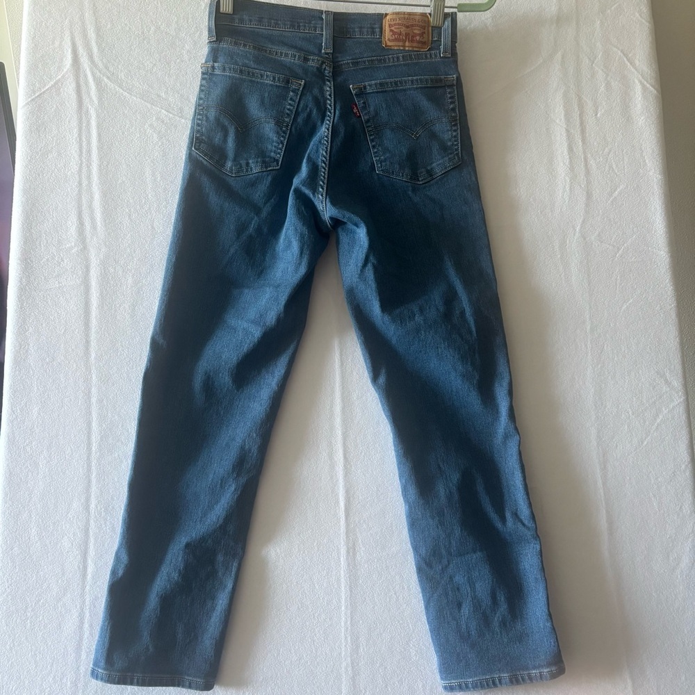 High Rise Straight Crop Levi Jeans sz 27 - Picture 2 of 5